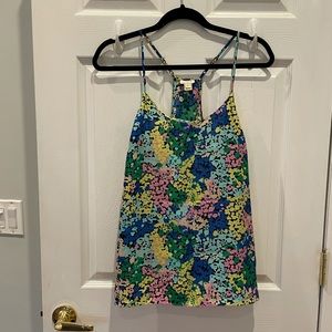 J crew colored flowered tank